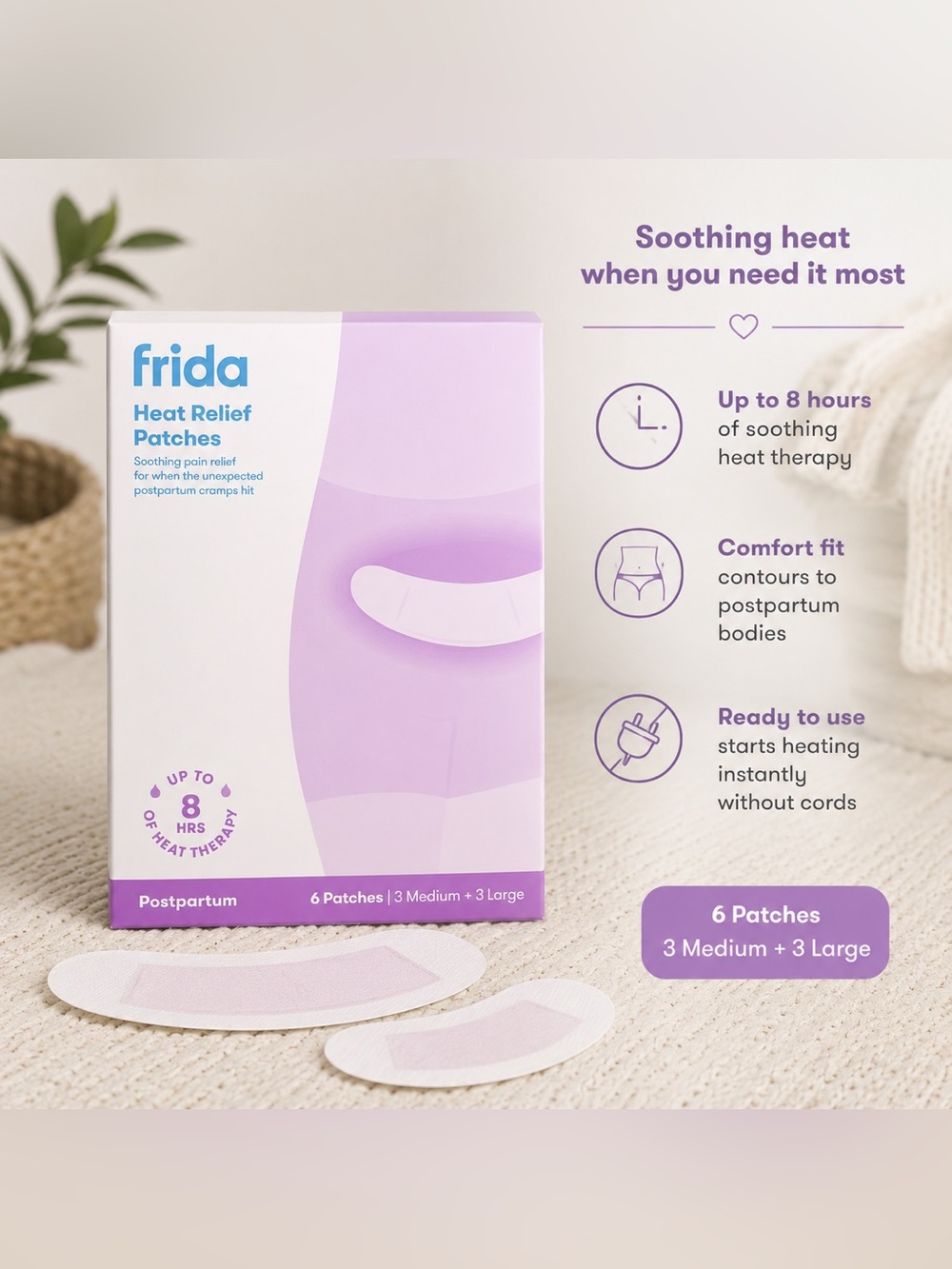 Frida Mom Postpartum Heat Relief Patches – 6 Pack